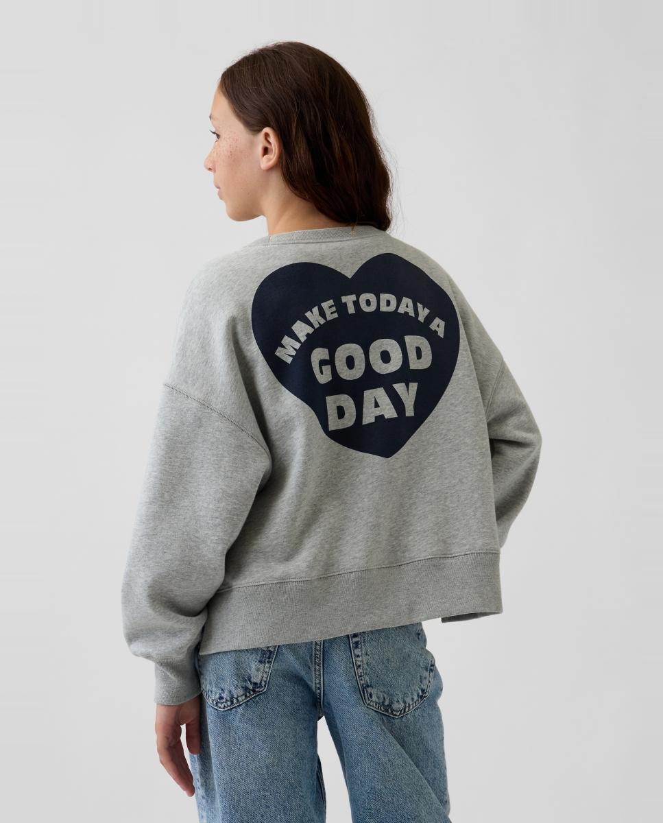 Sweatshirt Lisa com Manga Comprida Cinzento-claro-3