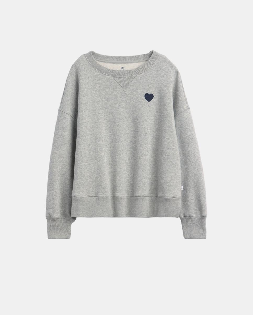 Sweatshirt Lisa com Manga Comprida Cinzento-claro-5
