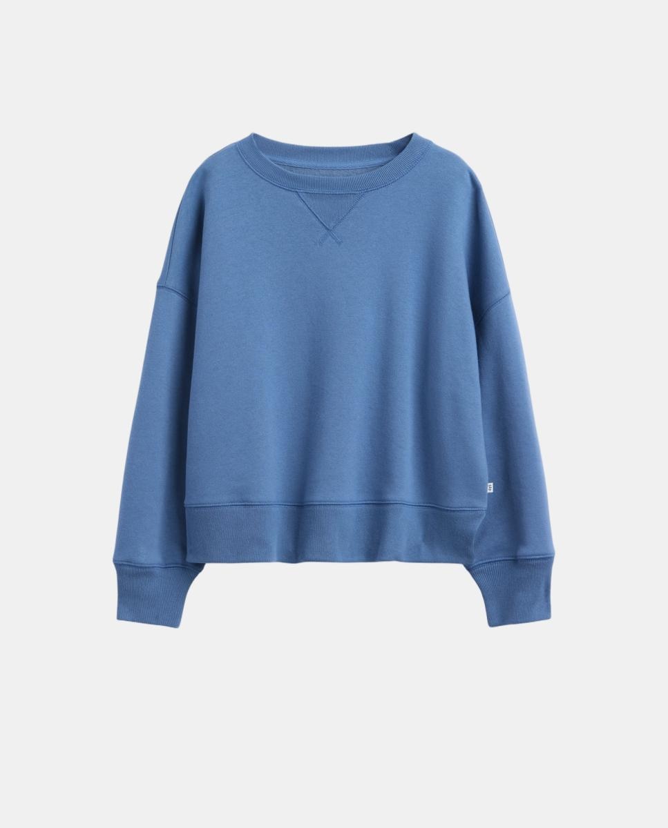 Sweatshirt Lisa com Manga Comprida Azul-5
