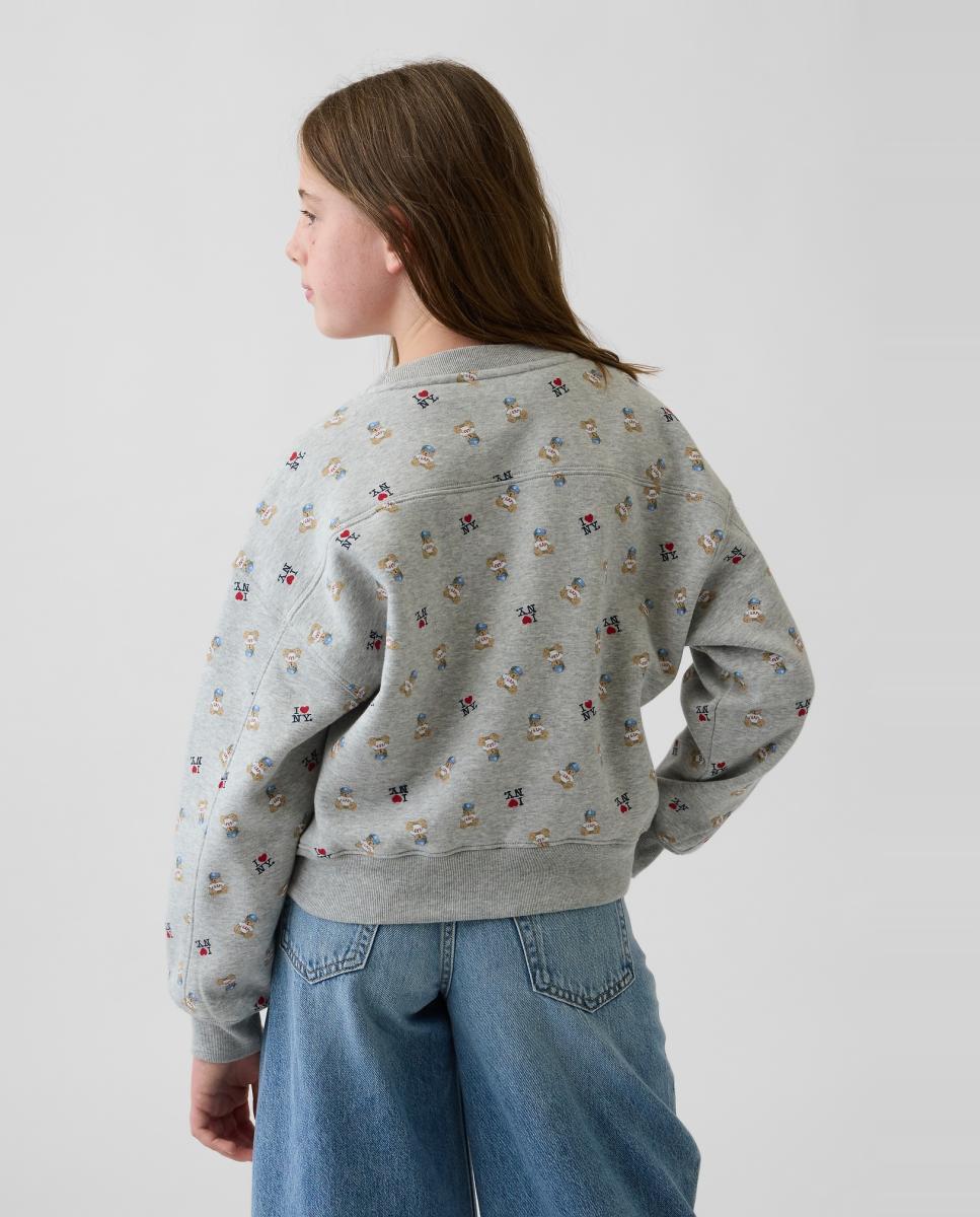 Sweatshirt Lisa com Manga Comprida Cinzento-claro-3