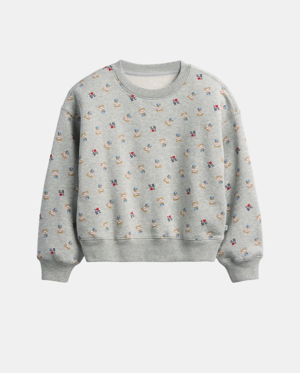 Sweatshirt Lisa com Manga Comprida Cinzento-claro-6