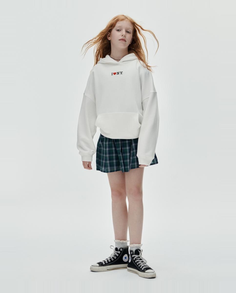Sudadera de niña de manga larga y capucha - Gap - Blanco Blanco-7