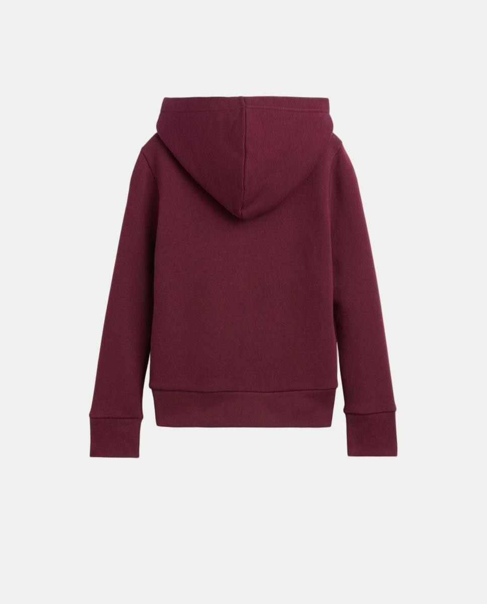 Sudadera de niña básica con capucha y cremallera - Gap - Burdeos Burdeos-2