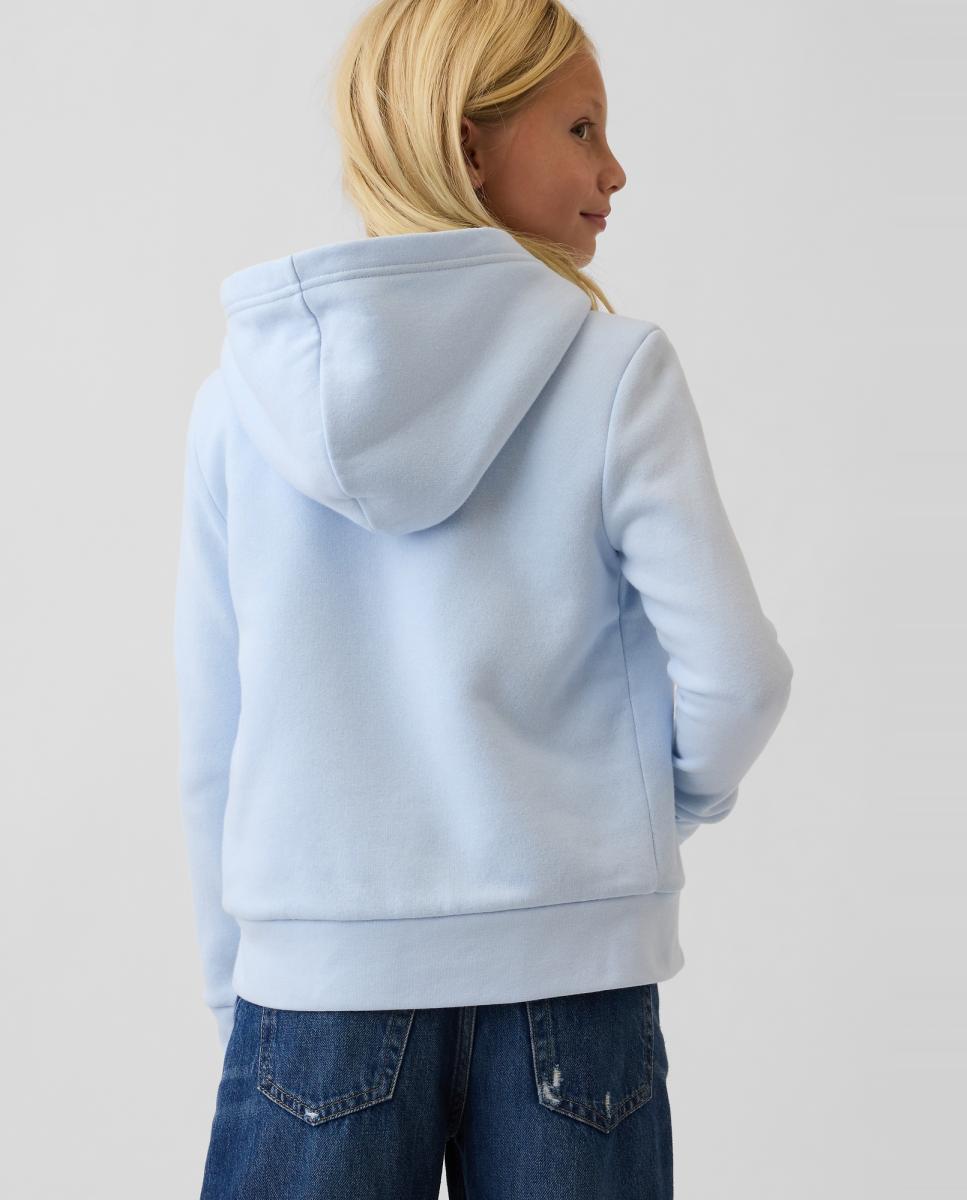 Sudadera de niña básica con capucha y cremallera frontal - Gap - Azul claro Azul claro-2