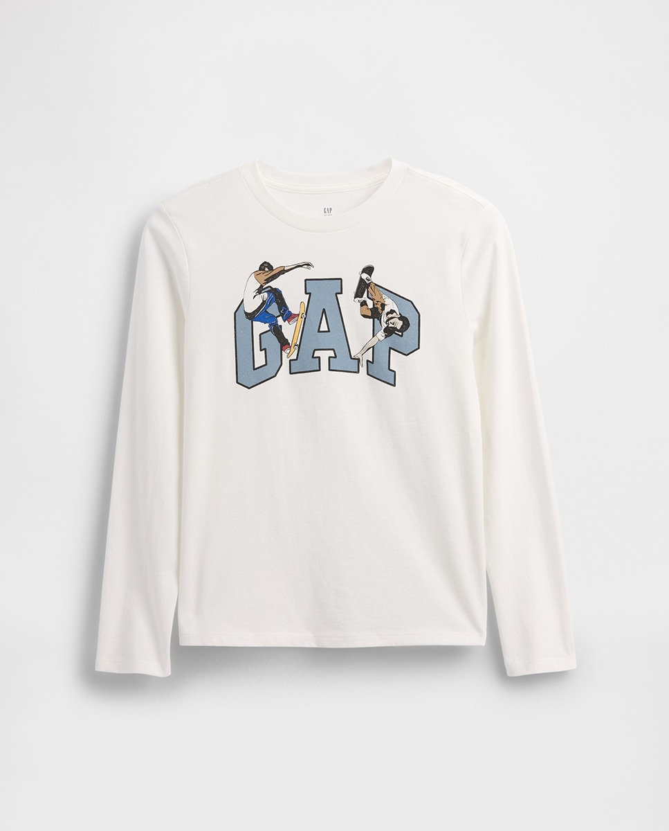 Camiseta de niño manga larga con logo · Gap · El Corte Inglés