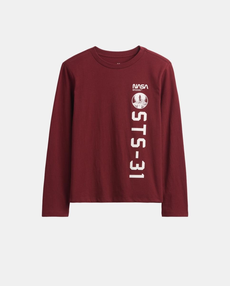 Camiseta de niño básica manga larga - Gap - Burdeos Burdeos-1