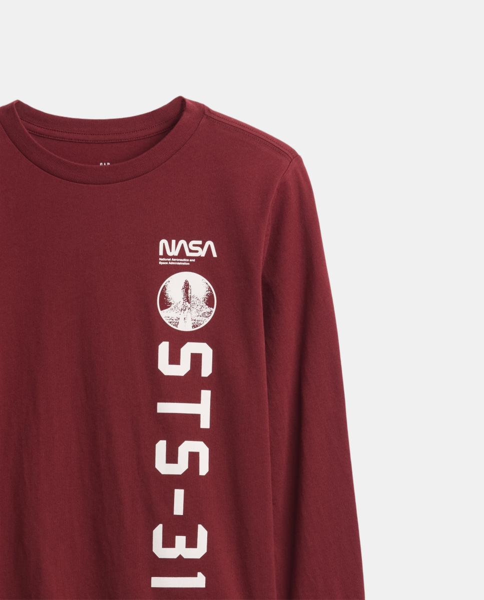 Camiseta de niño básica manga larga - Gap - Burdeos Burdeos-3