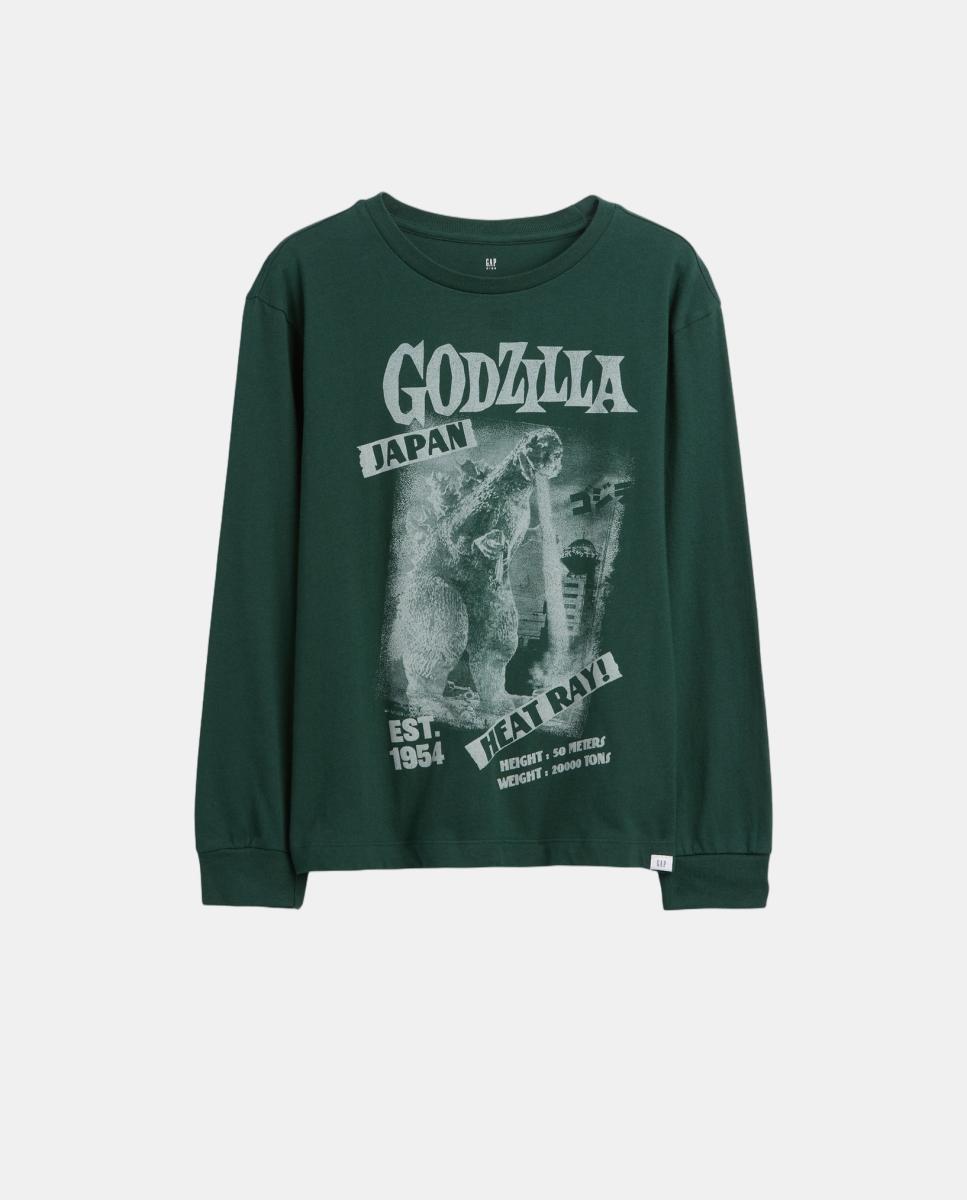Camiseta de niño básica manga larga - Gap - Verde Verde-1
