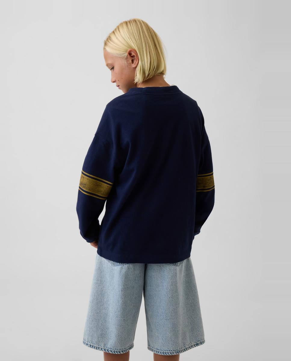 Camiseta de niño básica oversize - Gap - Azul Azul-3