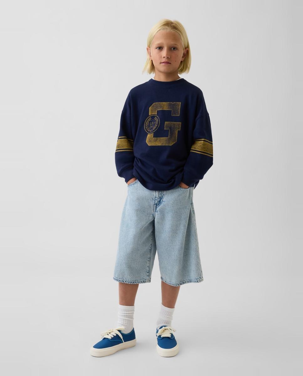 Camiseta de niño básica oversize - Gap - Azul Azul-4