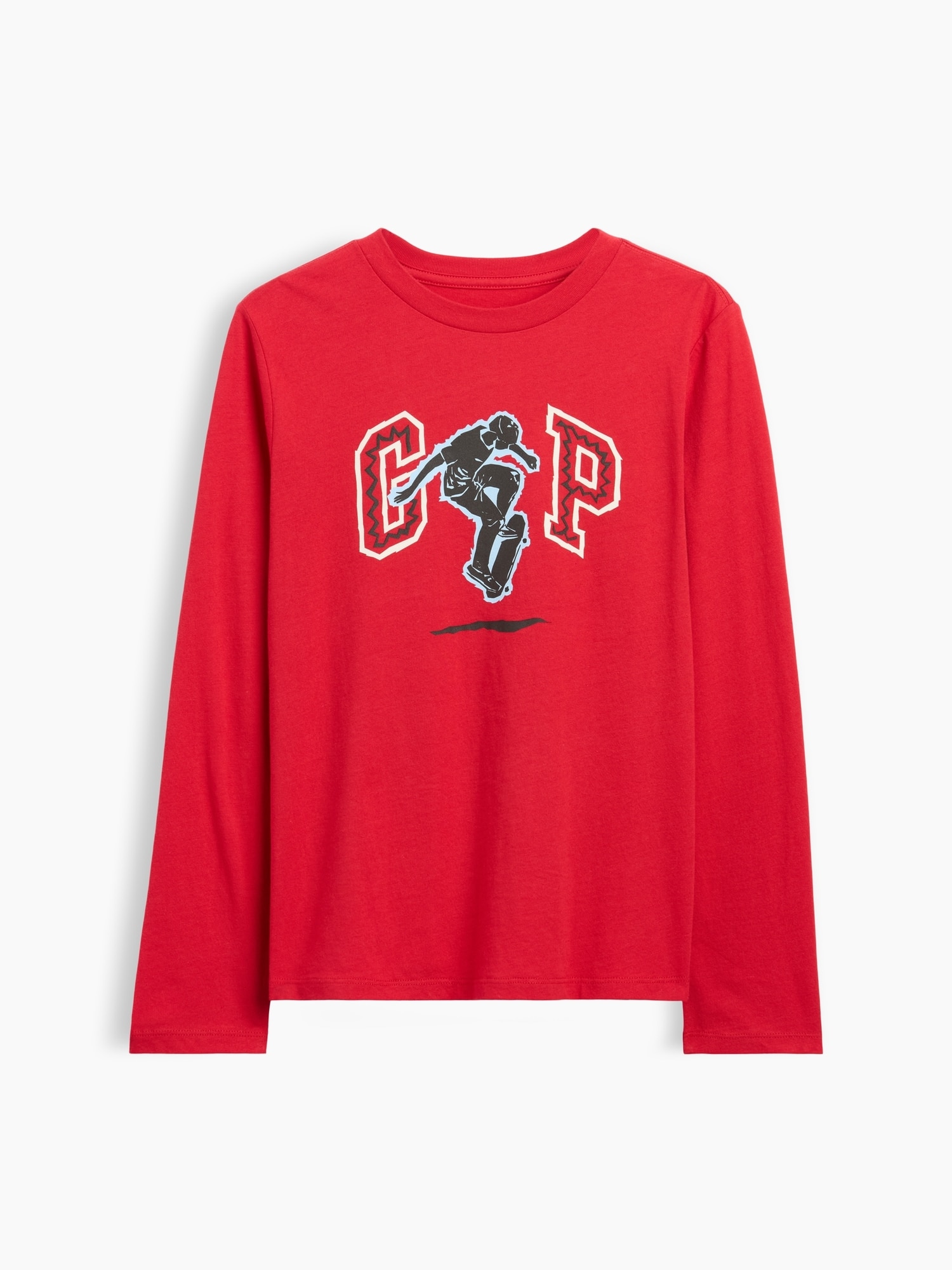 Camiseta de niño básica manga larga - Gap - Rojo Rojo-1