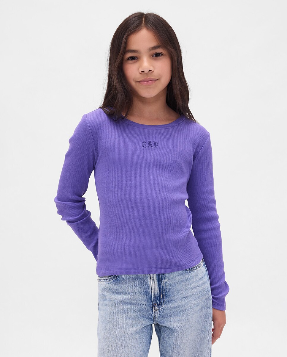 Camiseta de niña manga larga con logo · Gap · El Corte Inglés