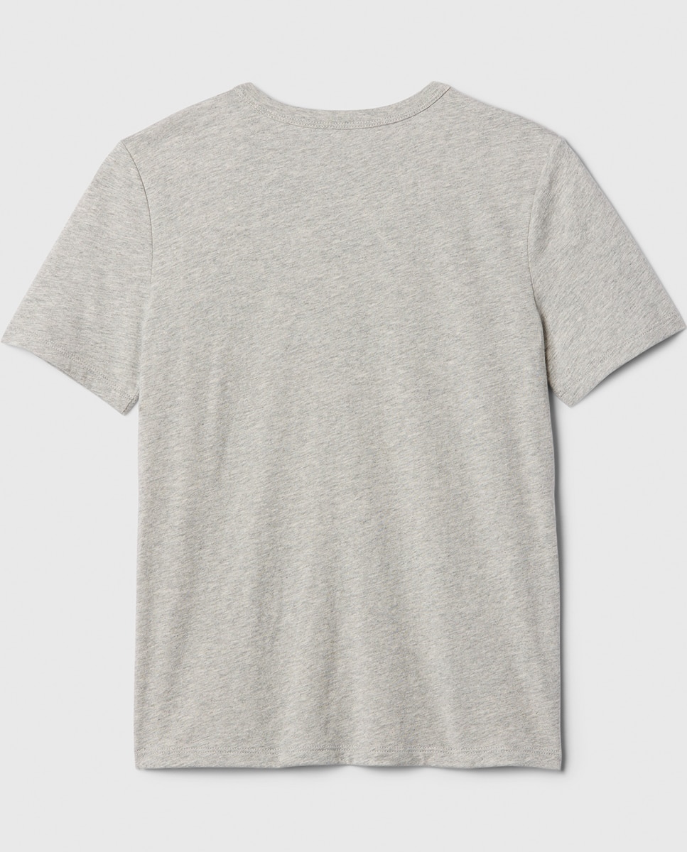Camiseta con cuello redondo y manga corta de niño - Gap - Gris Gris-4