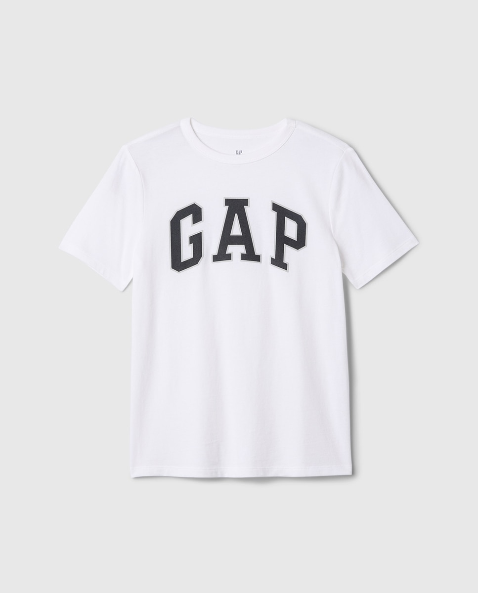 Camiseta con cuello redondo y manga corta de niño - Gap - Blanco Blanco-1