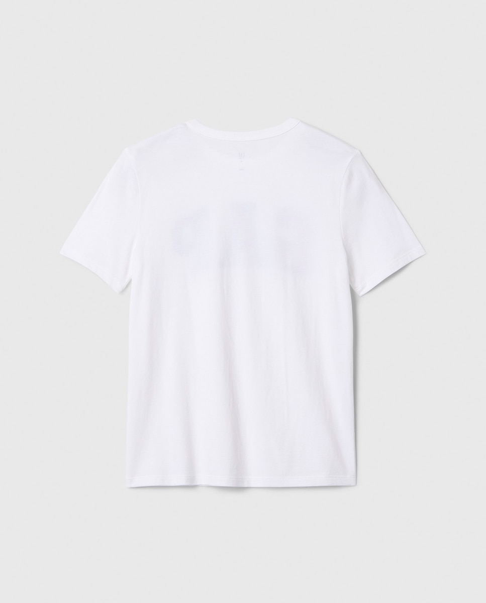 Camiseta con cuello redondo y manga corta de niño - Gap - Blanco Blanco-4
