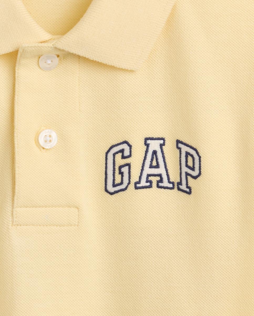 Polo Piqué com Logótipo Gap Amarelo-3