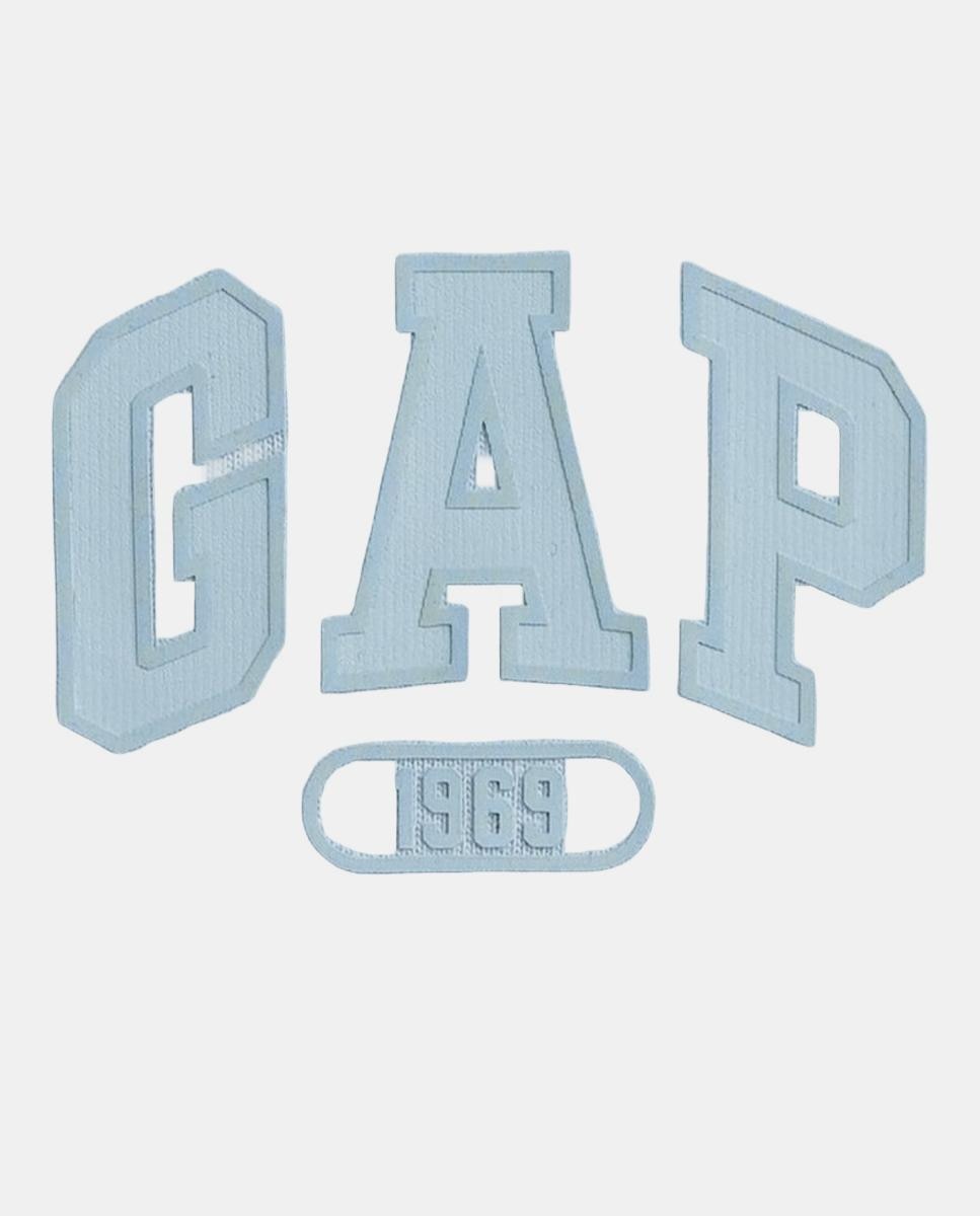 T-shirt Básica de Manga Curta com Logótipo Gap Azul-3