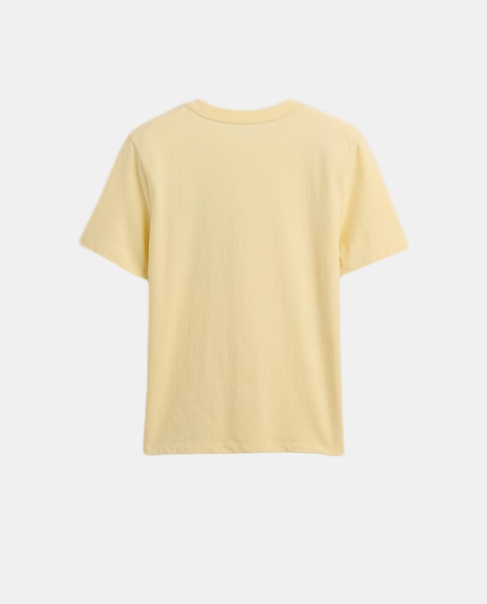 T-shirt Básica de Algodão Estampada Gap Amarelo-2