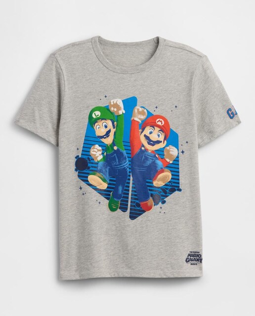 Camiseta básica con estampado Mario Bros de niño