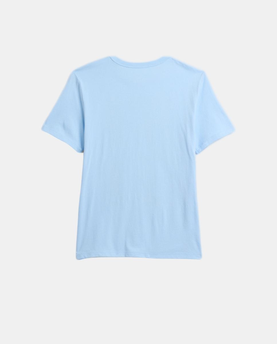 T-shirt Básica com Estampado Gap Azul-claro-2
