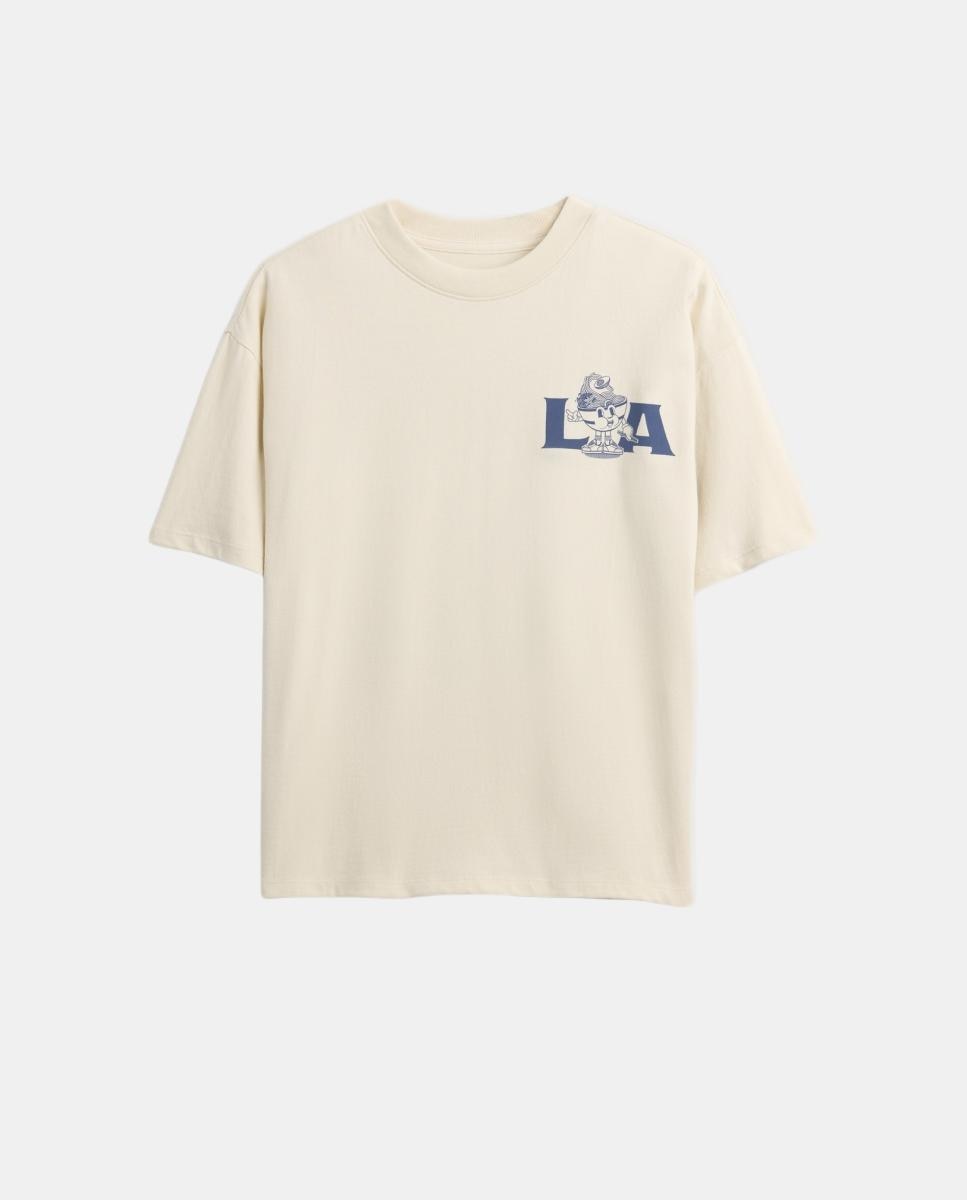 Imagem 0 de T-shirt Básica Folgada com Estampado