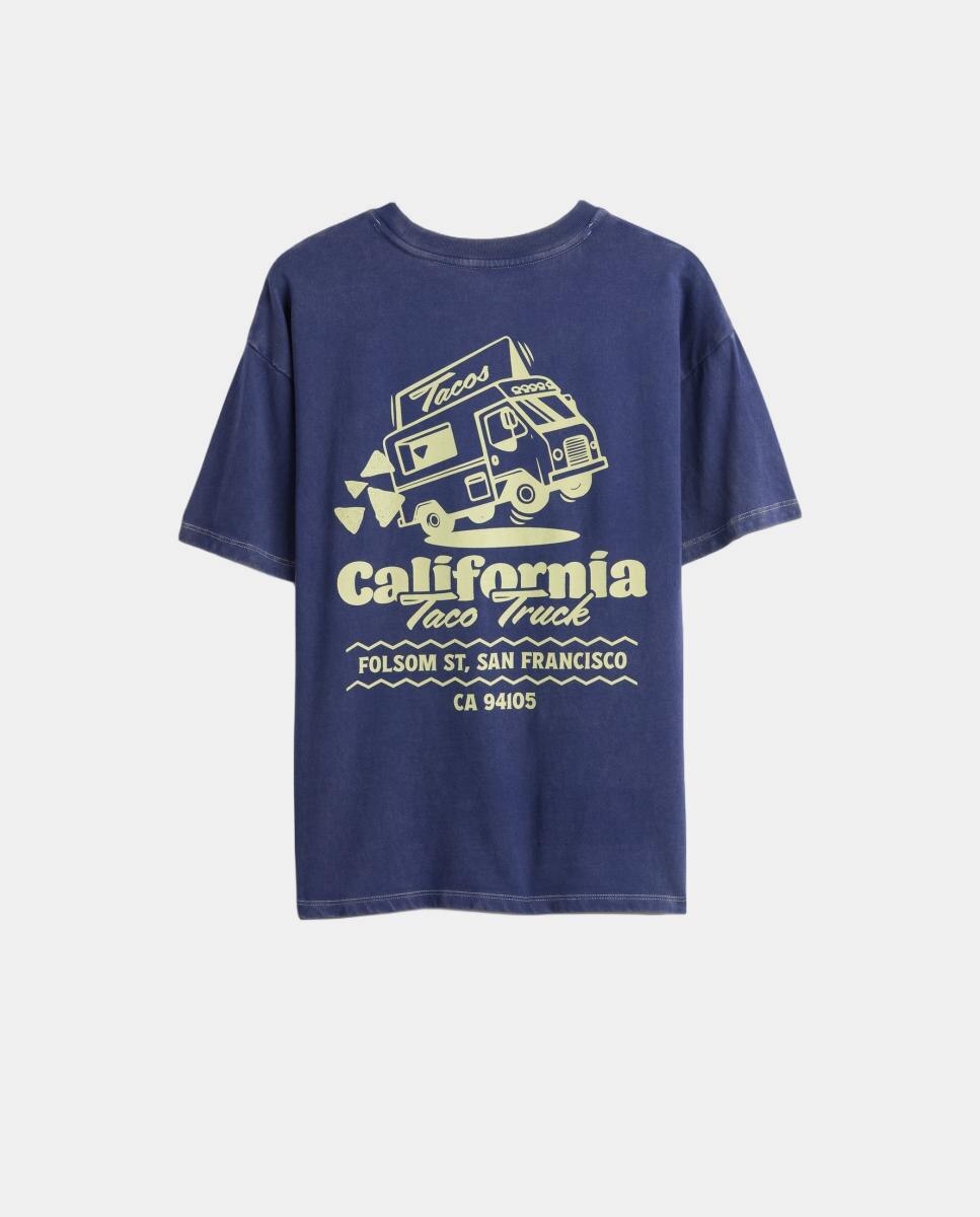 Camiseta básica holgada con estampado de niño - Gap - Azul Azul-2