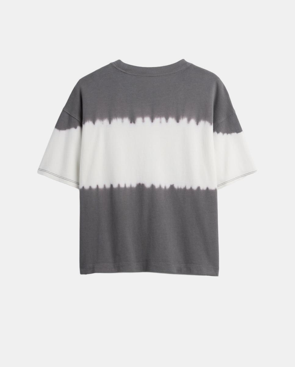 T-shirt Básica Oversize Tie-Dye Gap Cinzento-2