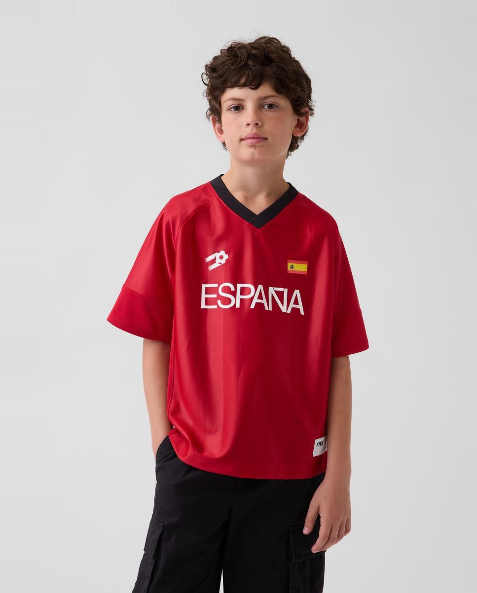 Imagem 0 de T-shirt Oversized de Manga Curta e Gola em Bico