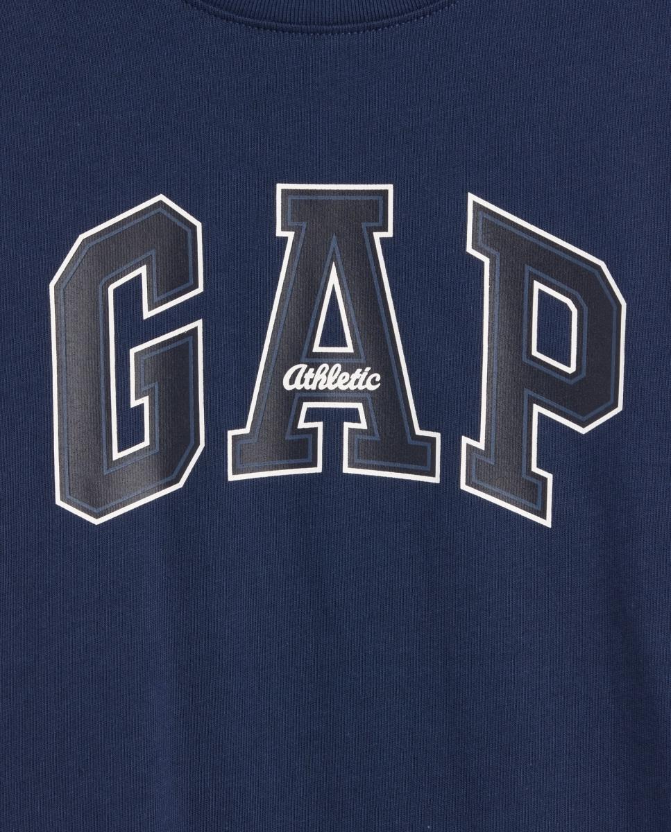 T-shirt Clássica de Manga Curta com Logótipo de Urso Brannan Gap Azul-3