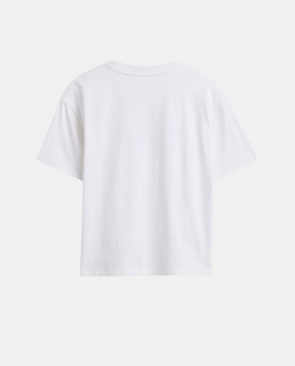 T-shirt de Manga Curta Clássica com Logótipo Gap Branco-2