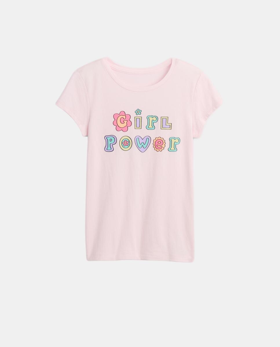 T-shirt Básica com Estampado de Fantasia Gap Rosa-2