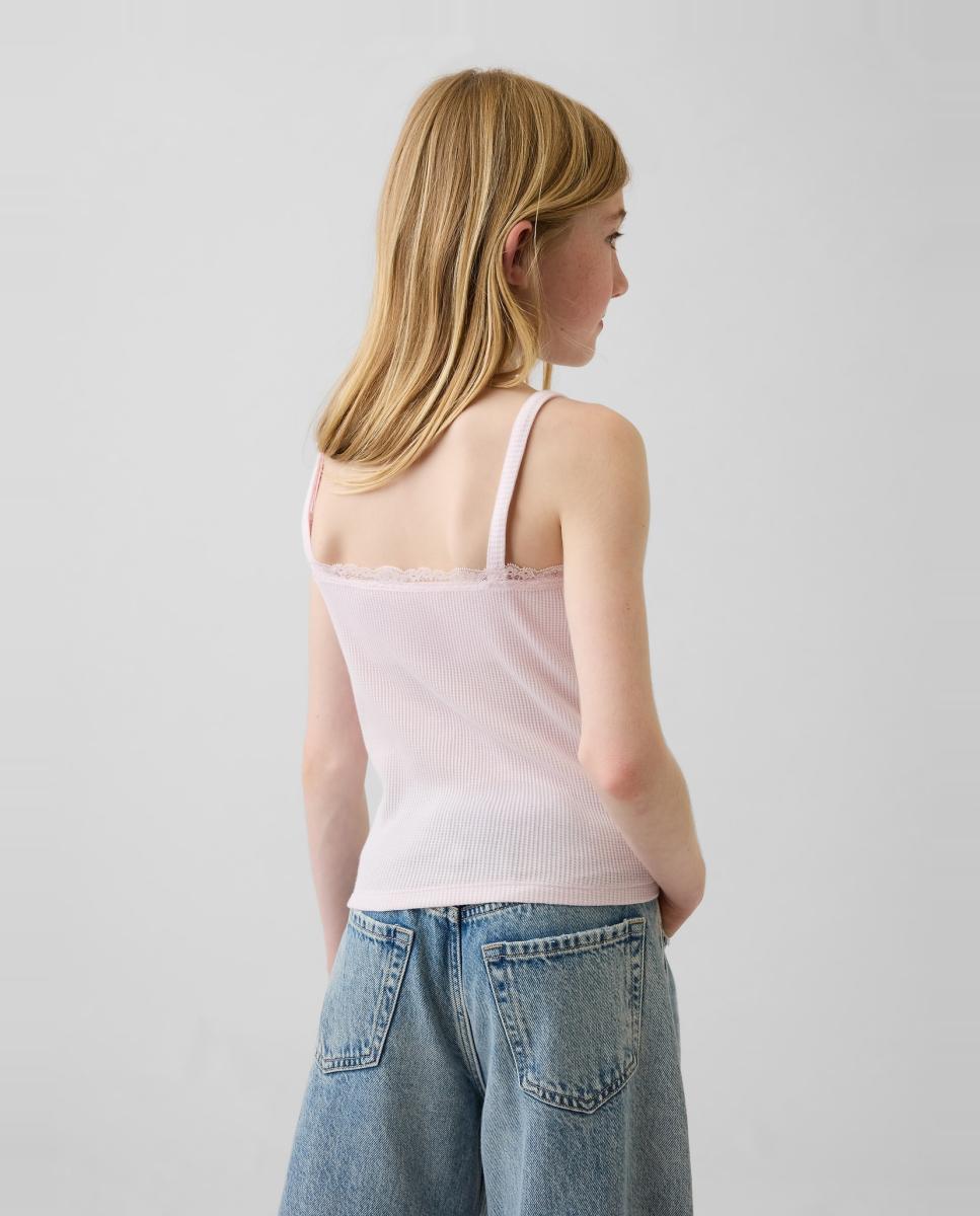 T-shirt de Alças Básica Gap Rosa-3