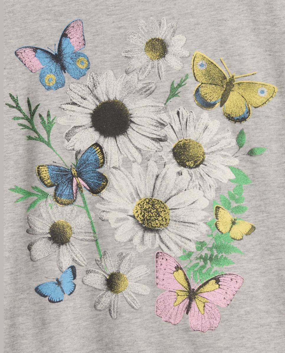 Camiseta básica relaxed fit de niña - Gap - Gris Gris-2