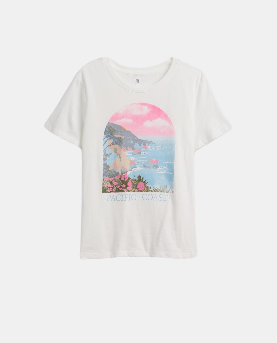 T-shirt Básica Relaxed Fit Gap Branco-2