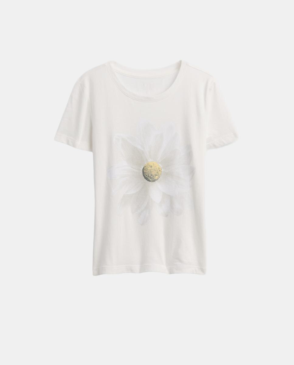 Camiseta básica con estampado fantasía de niña - Gap - Blanco Blanco-2