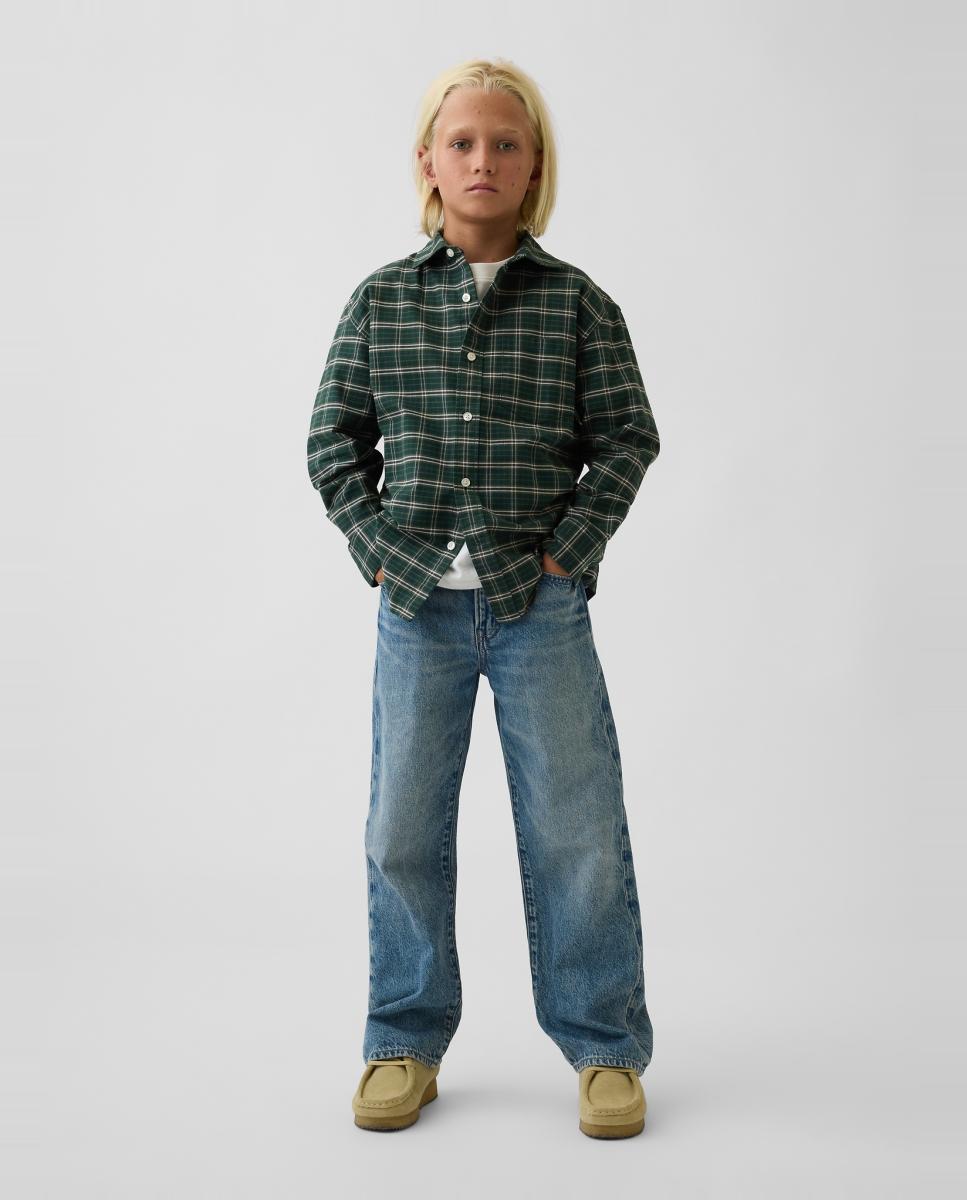 Camisa de niño de manga larga con bolsillo - Gap - Verde Verde-1