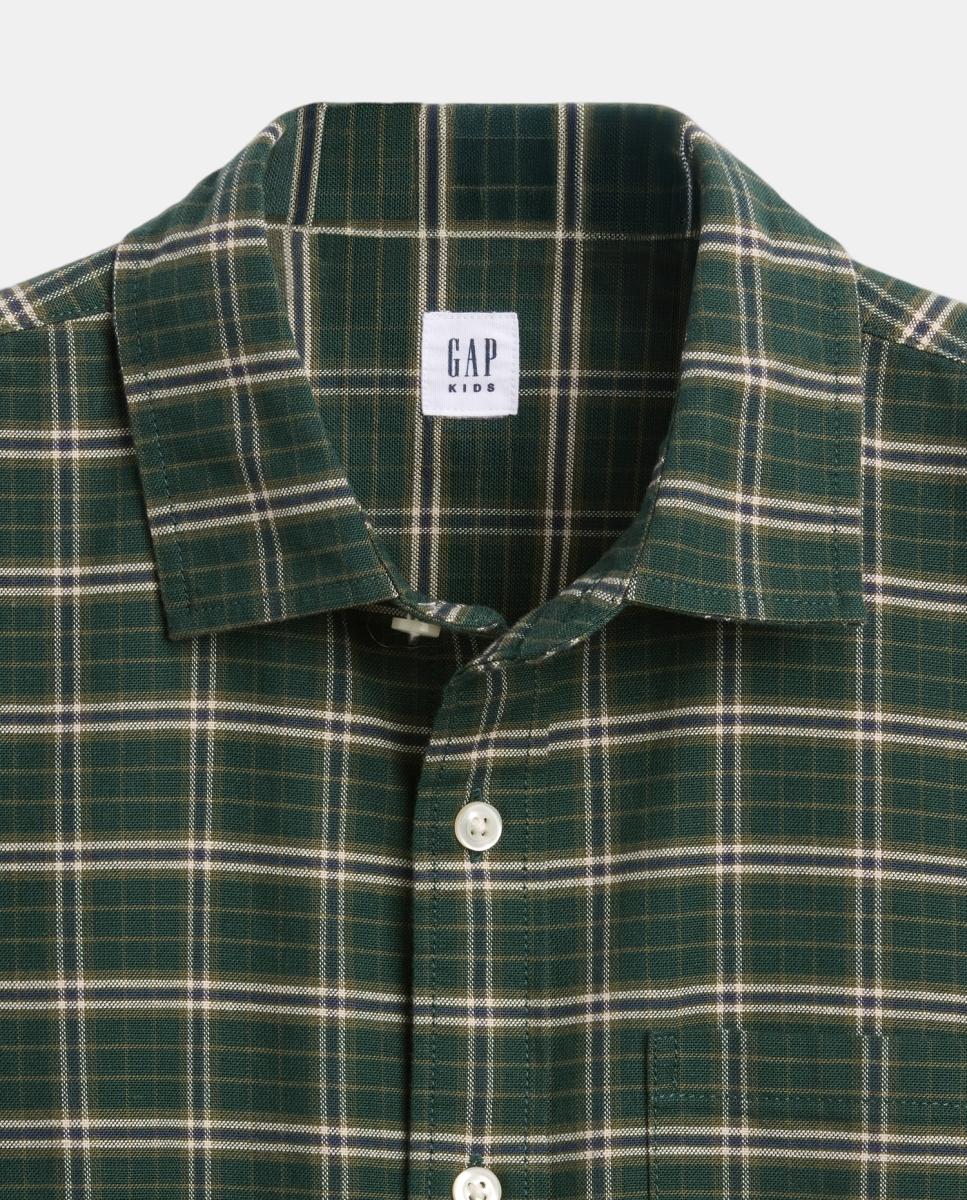 Camisa de niño de manga larga con bolsillo - Gap - Verde Verde-5