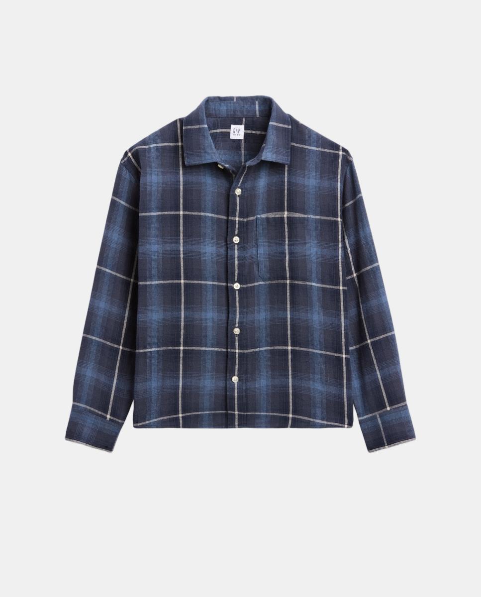 Camisa de Flanela Relaxed Fit Azul-2