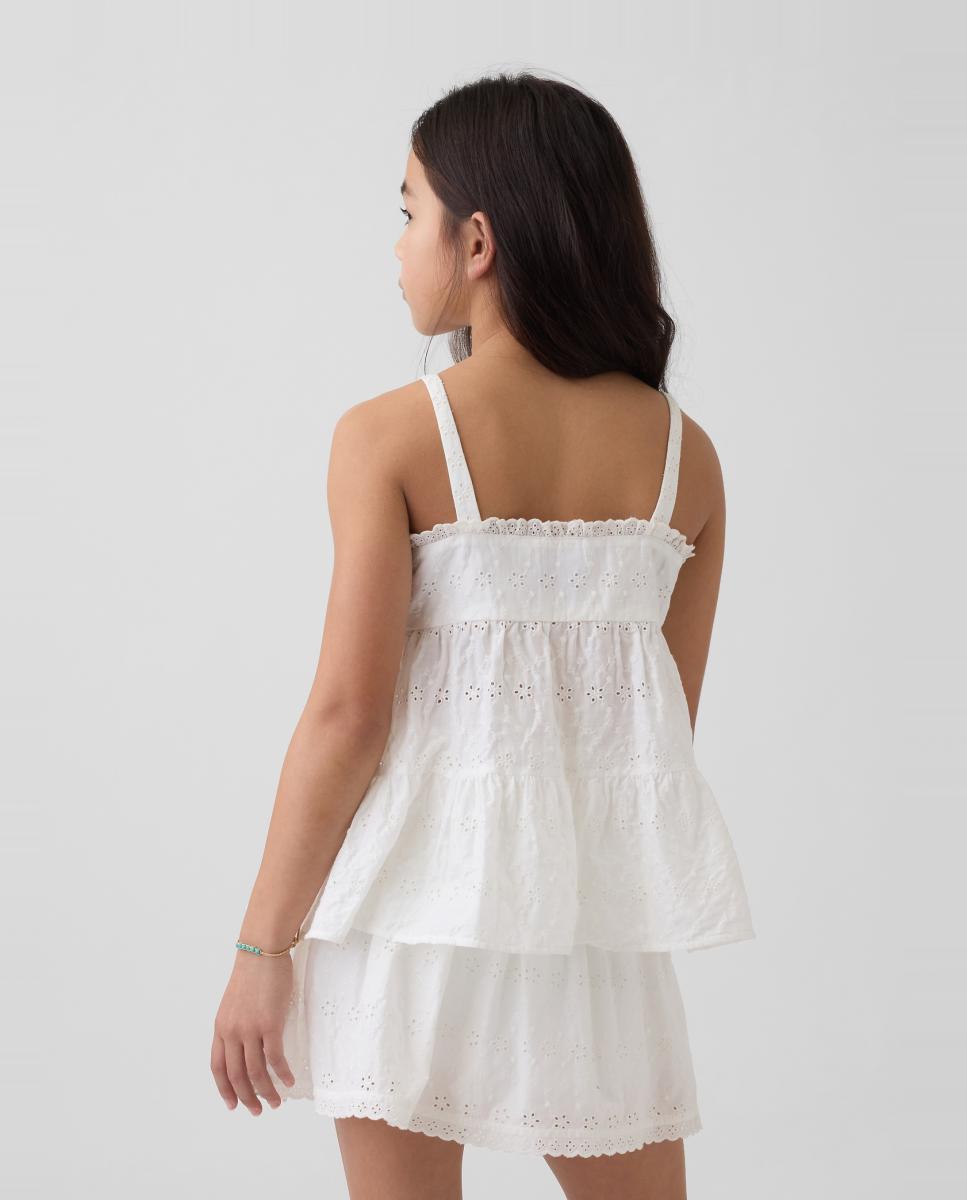 Camiseta sin mangas con volantes de niña - Gap - Blanco Blanco-2
