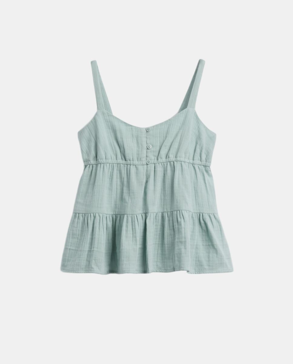 Top de niña con tirantes y volantes - Gap - Azul claro Azul claro-4