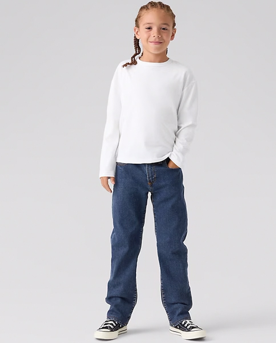 Jeans com 5 Bolsos Azul-1