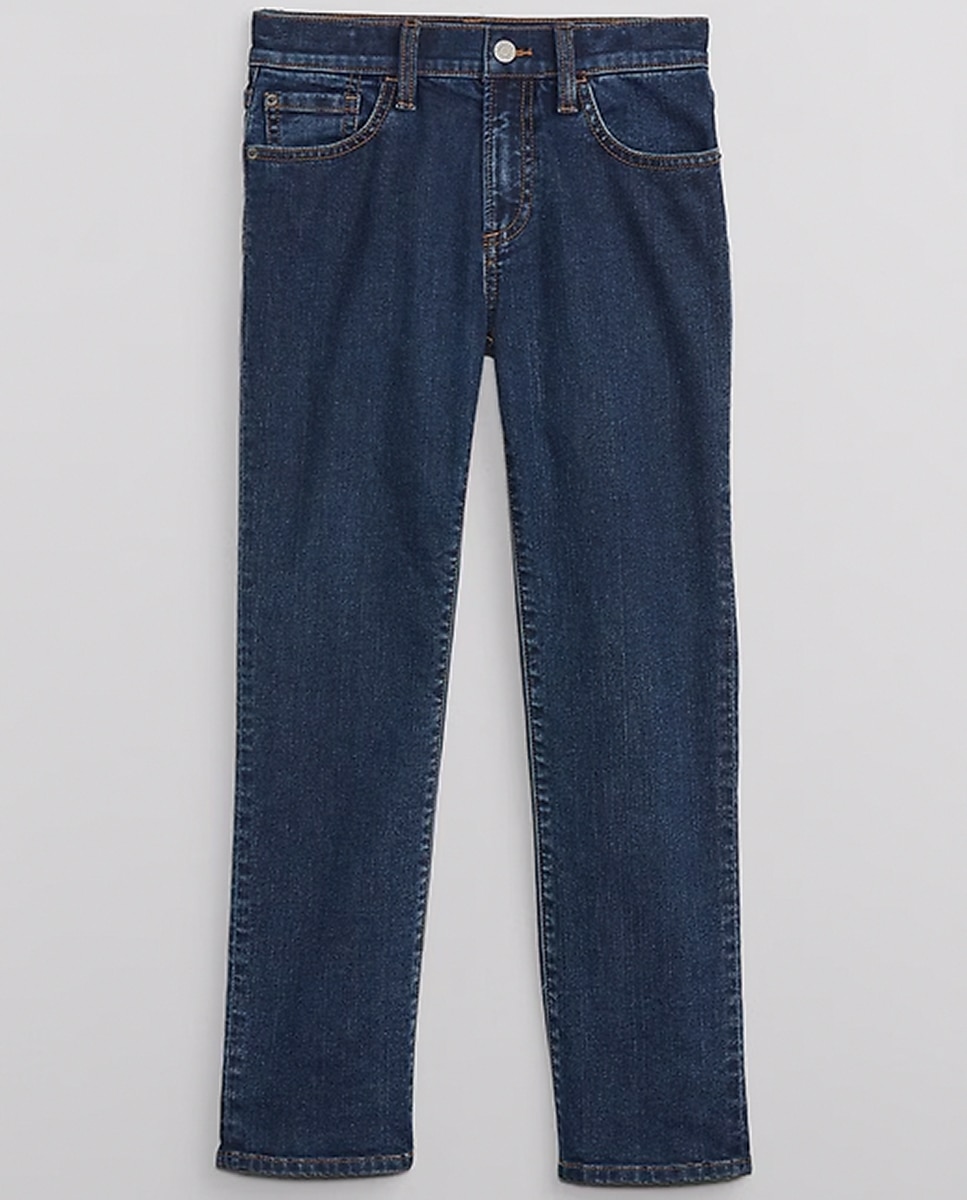 Jeans com 5 Bolsos Azul-3