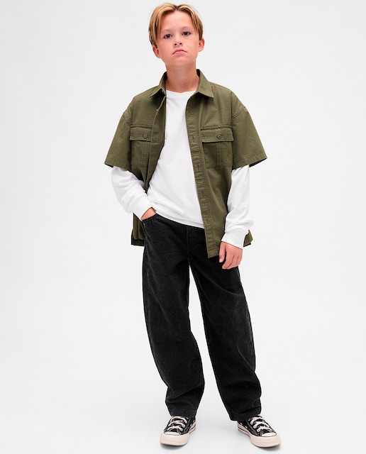 Imagem 0 de Jeans Folgadas com Cintura Elástica