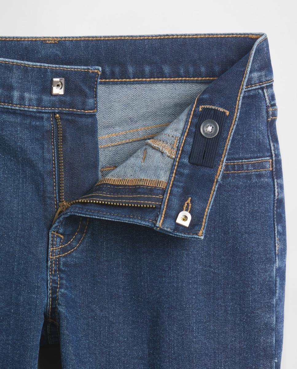 Jeans de 5 Bolsos Straight Fit Azul-claro-5