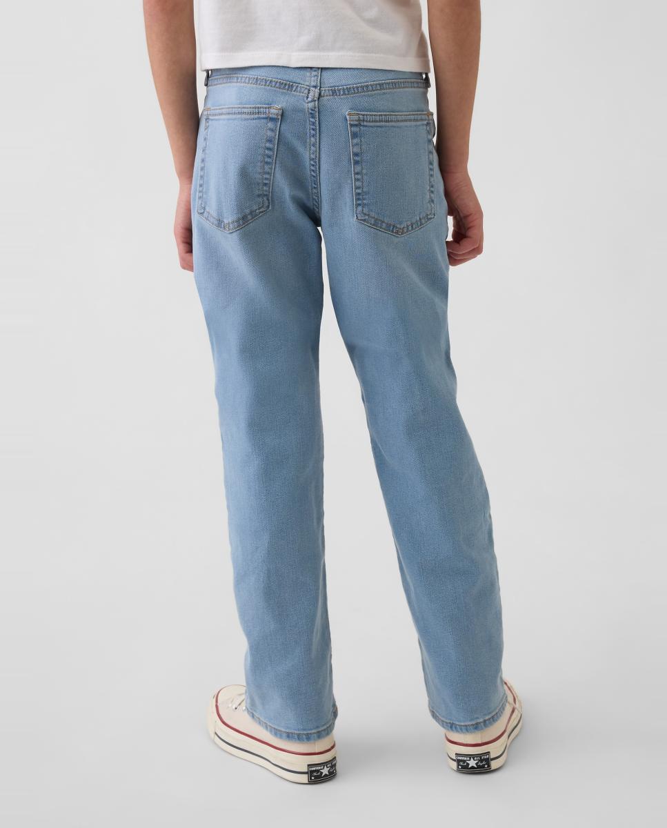 Jeans de 5 Bolsos Straight Fit Gap Azul-claro-4