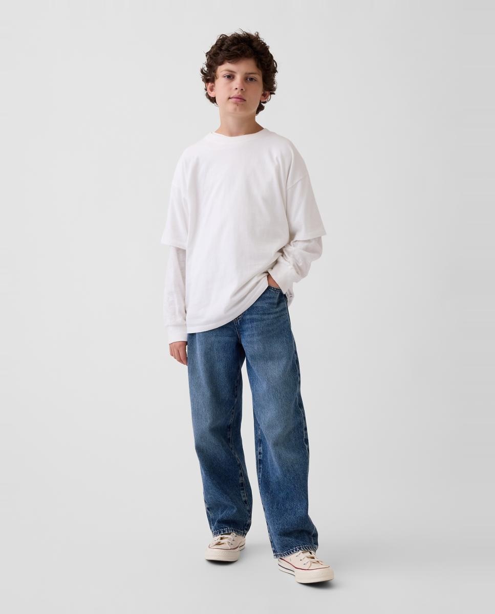 Imagem 0 de Jeans Baggy Tapered com Lavagem