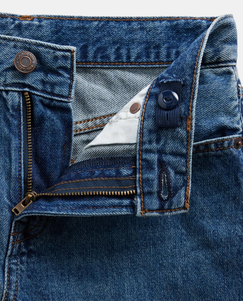 Jeans Loose Leg de Cinco Bolsos Azul-6