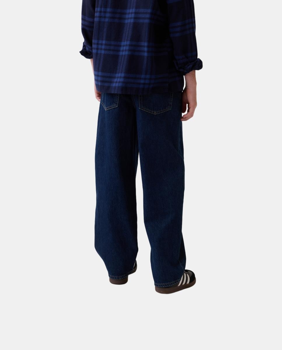 Jeans Baggy de Cinco Bolsos Azul-índigo-4