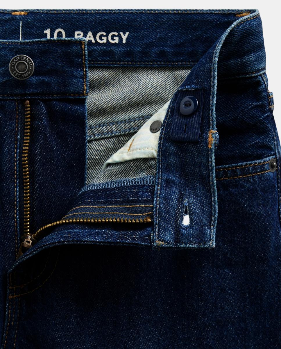 Jeans Baggy de Cinco Bolsos Azul-índigo-6