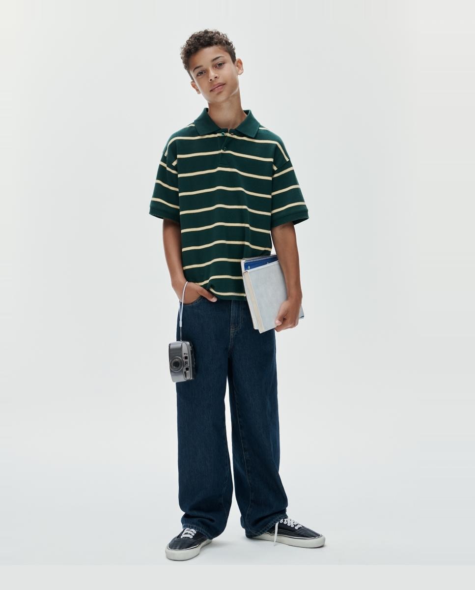 Jeans Baggy de Cinco Bolsos Azul-índigo-7